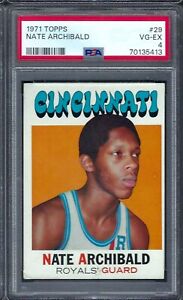 1971 Topps Basketball # 29 Nate Archibald Royals VG EX PSA 4