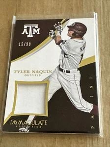 2015 Immaculate Collection Collegiate Materials #4 Tyler Naquin Jersey /99 - Picture 1 of 2