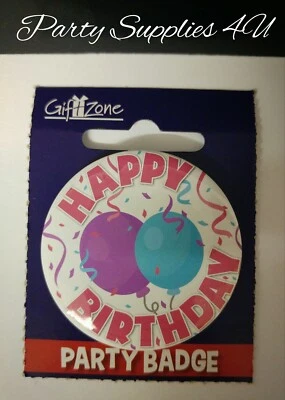 Insignia de fiesta de cumpleaños feliz. Fiesta/Regalo/Pequeño/Decoración/Niña/Bonito/Globos Foto 1 de 4