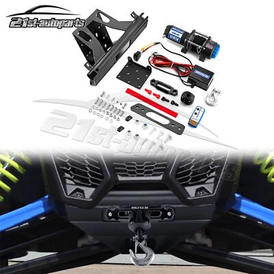 4500lb 12V Electric Winch Mount Wire Hook Rope Kit Fits 2017+ Can-Am Maverick X3 - Изображение 1 из 4