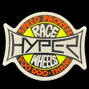 Vintage 1980’s Hyper Skateboard’s Sticker Race Wheels Speed Proven Voo Doo-Thane - Bild 1 von 5