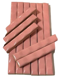 1950’s Mid Century Ribbed or Beveled Liner Tiles - Pink - Picture 1 of 4