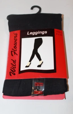 Leggings Mujer Spandex, Negro, Talla Pequeña Flores Salvajes Nuevos En Paquete Foto 1 de 3