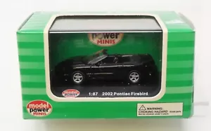 Model Power Minis 19290, 2002 Pontiac Firebird, Black, 1/87 HO Scale - Picture 1 of 3