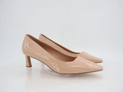 Bomba Steve Madden Nathalia Talla 12M Vegana Patente Punta Gatito Tacón Beige Desnudo Foto 1 de 4