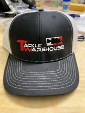 Tackle Warehouse Bass Fishing Ball Cap Trucker Black Red White Adjustable Mesh