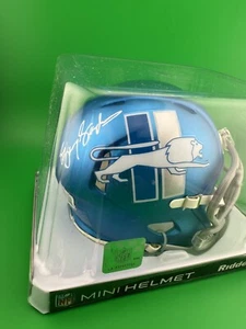 BARRY SANDERS SIGNED DETROIT LIONS ALTERNATE SPEED MINI HELMET BECKETT/SCHWARTZ - Picture 1 of 5