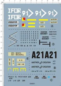 1/35 US Army M1A1 A2 Abrams 5in1 Tank Markings Military Model Water Slide Decal - Bild 1 von 1