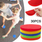 30x Flat Round Cones Training Spot Markers Football Pitch Floor Discs Sports