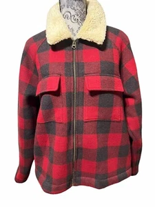 NWT New Faherty Legend High Pile Fleece Lining Crop Jacket Size Large Red - Picture 1 of 12