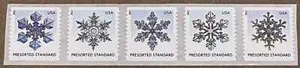 US, #4808-12 Presorted Snowflakes strip of 5 (10c), 2013, MNH - Foto 1 di 1