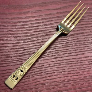 Coronation By Oneida Community Plate Gold Tone E.P. Brass Dinner Fork - Picture 1 of 9
