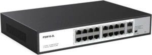 16 Port PoE+Switch w/2 Gigabit Uplink Ethernet Ports Unmanaged 300W 803.af/at - Picture 1 of 8