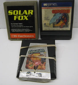 Atari 2600 Lot Of 3 Games Solar Fox Entombed Amidar Vintage Untested - Picture 1 of 10