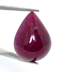 11.49 Cts Certified Natural Ruby Pear Cabochon 15.50x11.50 mm Loose Gemstone - Bild 1 von 8