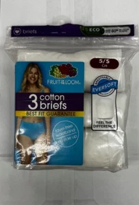 FRUIT OF THE LOOM COTTON BRIEFS FOR WOMEN (SIZE 5/S) - Picture 1 of 2