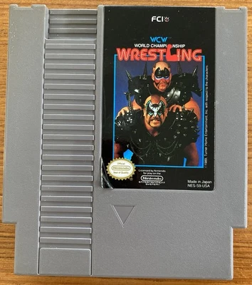 NES ~ WCW WORLD CHAMPIONSHIP WRESTLING ~ Nintendo Game NES-S9-USA Cart Only NTSC - Image 1 of 4