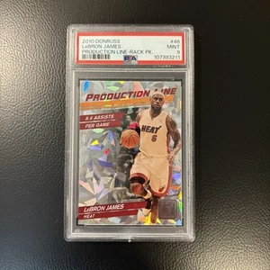 2010-11 Donruss LeBron James PSA 9 Production Line Rack Pack # 46 Cracked Ice - Picture 1 of 2