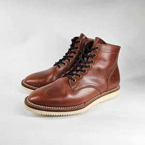 Junkard Handcrafted Boots Mens 6 Norwegian Mid Top Genuine Leather Lace Up Work - Picture 1 of 23