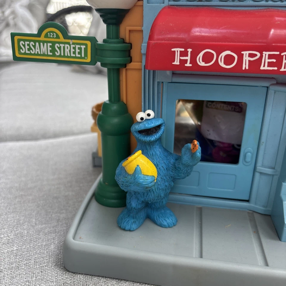 泰科芝麻街饼干怪物带饼干和罐子人偶 1997 年收藏品 — 第 1/1 张图片