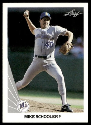 1990 Leaf Mike Schooler Seattle Mariners #258 - Image 1 of 2