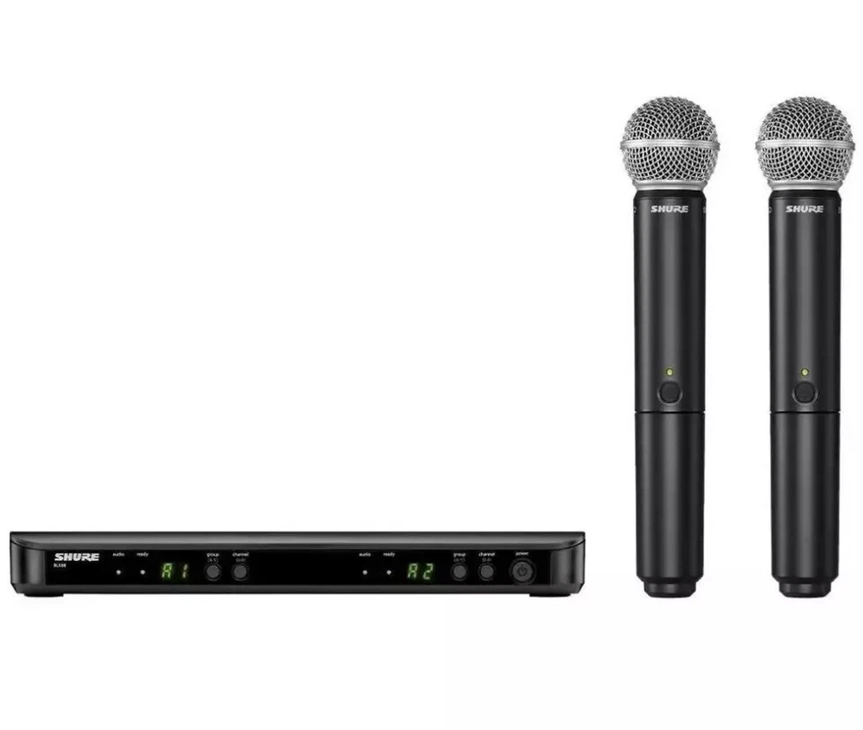 Shure BLX288/SM58 Combo T11 Dual Funksystem 2x Mikrofon - Bild 1 von 4