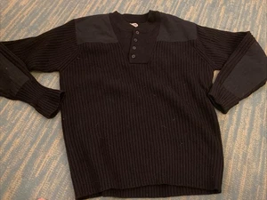 LL BEAN Military Patch Commando Sweater * XL * Wool Cotton * - Picture 1 of 7