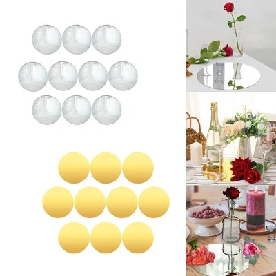 10x Dekorative Spiegel Tabletts Home Accent für Handwerk Projekte Eitelkeit - Bild 1 von 2
