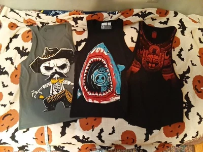 批量 3 件小号男式背心,Akumi 墨水和毒液。 — 第 1/4 张图片