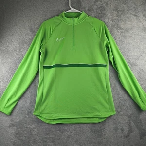 Nike Running Dri-Fit Medium 1/4 Quarter Zip green volt Pullover Long Sleeve - Picture 1 of 11