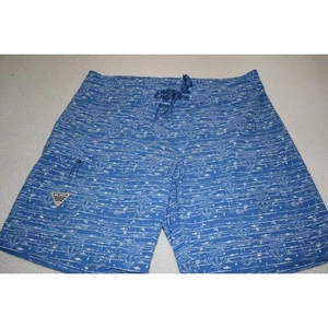 Columbia PFG Swimming Board Shorts Mens Size 38 Performance Fishing Gear Blue - Picture 1 of 6