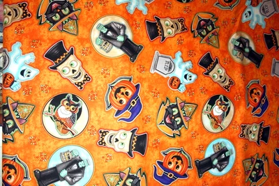 BOO CREW BY DAN MORRIS FOR RJR - 100% COTTON FABRIC - Image 1 of 4