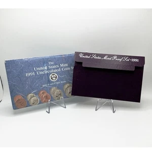 1991 U.S. Proof and Mint Set Bundle Original Mint Packaging Vintage Gift  - Picture 1 of 6