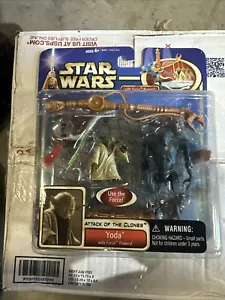 Hasbro Star Wars Modellino Attack Of The Clones YodaW/Force Powers - Foto 1 di 5