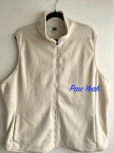 Old Navy Performance Fleece Vest Size 3X Plus Cream Beige NEW - SHIPS OUT FAST - Picture 1 of 3