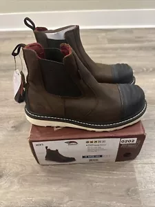 Avenger Hombres Talla 11 Marrón Cuero Puntera Comp 6 pulgadas Cuña Romeo Botas de Trabajo Nuevas con Etiquetas - Imagen 1 de 6