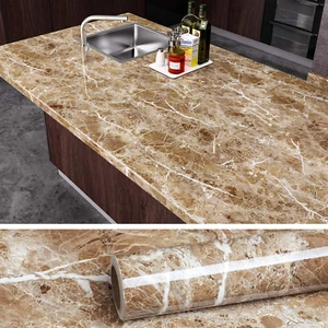 Brown Marble Contact Paper Peel and Stick Countertop Granite Wallpaper - Picture 1 of 7
