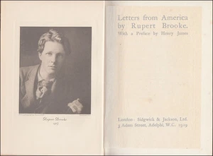 Rupert Brooke LETTERS FROM AMERICA Boston NEW YORK Niagara CANADA Indian ROCKIES - Picture 1 of 12