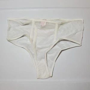 Vintage Victoria's Secret White Fish Net Mesh Brief Panties Sz Small NWOT 2004 - Picture 1 of 8