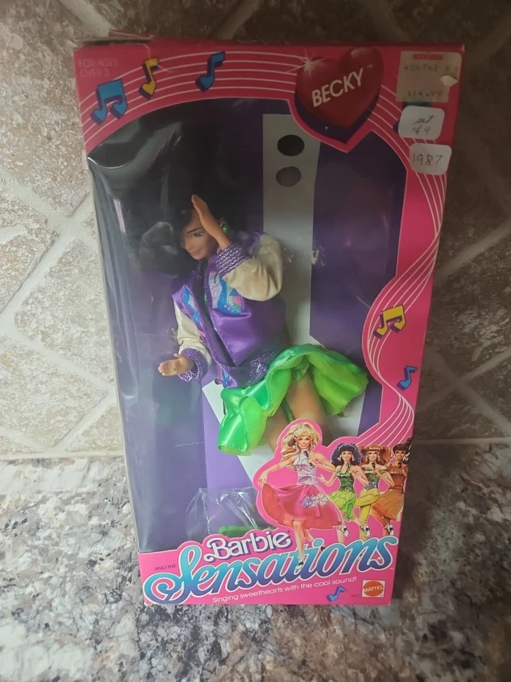 Barbie and The Sensations Becky Doll # 4977 NRFB 1987 Mattel Vtg Guitar Jacket