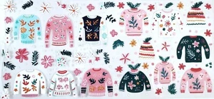 Winter Sweaters - 16 Oz UV DTF Transfer Vinyl Sticker - Decal Cup Wrap - Picture 1 of 1