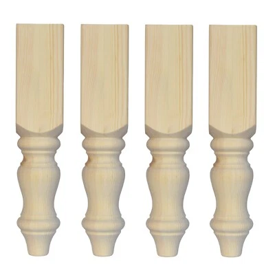 Set of 4 Solid Pine Coffee Table / Bench Legs, 88*88*425mm  Ex 4" WOODEN (A4FHC) - Image 1 of 3