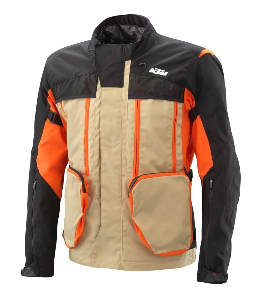 Chaqueta de aventura de motocicleta KTM ADV R V2 tostada y negra para hombre tallas SM - XL y 3XL Foto 1 de 1
