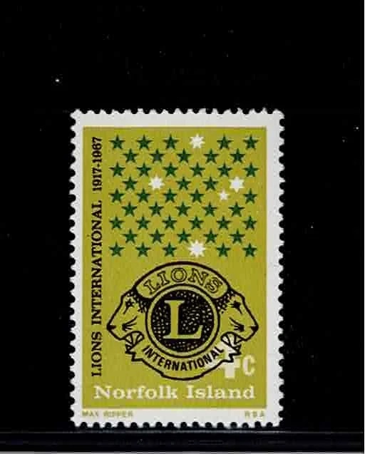 Norfolk Island Scott #114, Single 1967 Lion International FVF MNH - Image 1 of 1