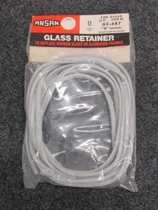 NEW! ANSAN GLASS RETAINER / WEATHERSTRIPPING, 3/8" X 1/8" X 10', GC-687 - Picture 1 of 3