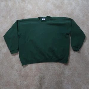 Vintage Lee Heavyweight Crew Neck Sweatshirt Men's 2XL Green Made in USA - Picture 1 of 10