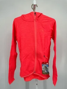 The North Face Arcata Hoodie XS Coral Red Raglan Asymmetric Zip NF00CUU0GDW - Picture 1 of 4