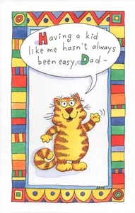 Lustige HAPPY BIRTHDAY Karte FÜR PAPA, Best Things seltene Katze von Gallant Greetings +✉ - Bild 1 von 4