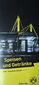 Menükarte UEFA EL 2015/16 Borussia Dortmund - Tottenham Hotspur - Picture 1 of 1