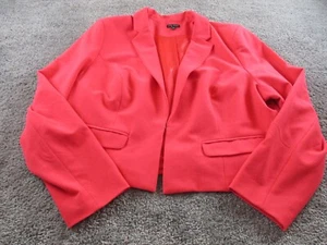 City Chic Jacket/Blazer Large Cropped Career Wear Pink/Orange Lined - Picture 1 of 17